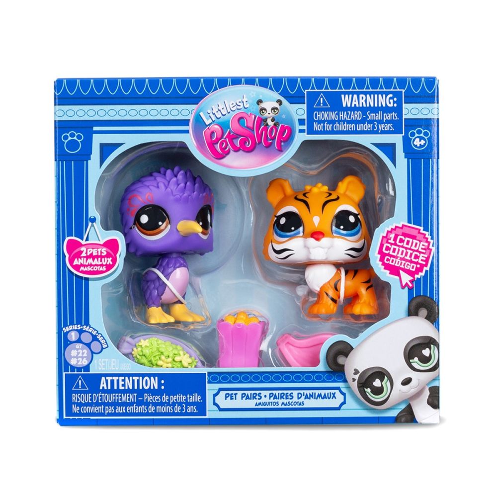 Set 2 figurine si accesorii, Littlest Pet Shop, Seria 1