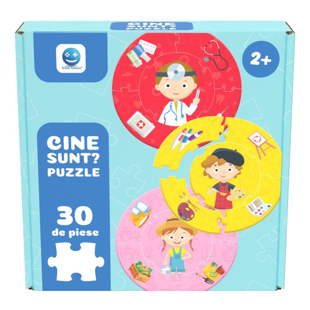 Puzzle educativ, Smile Games, Cine sunt, 30 piese