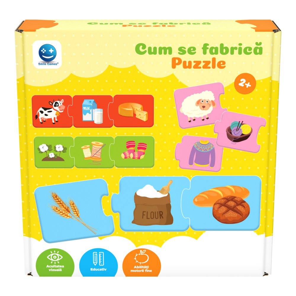 Puzzle educativ, Smile Games, Cum se fabrica, 30 piese