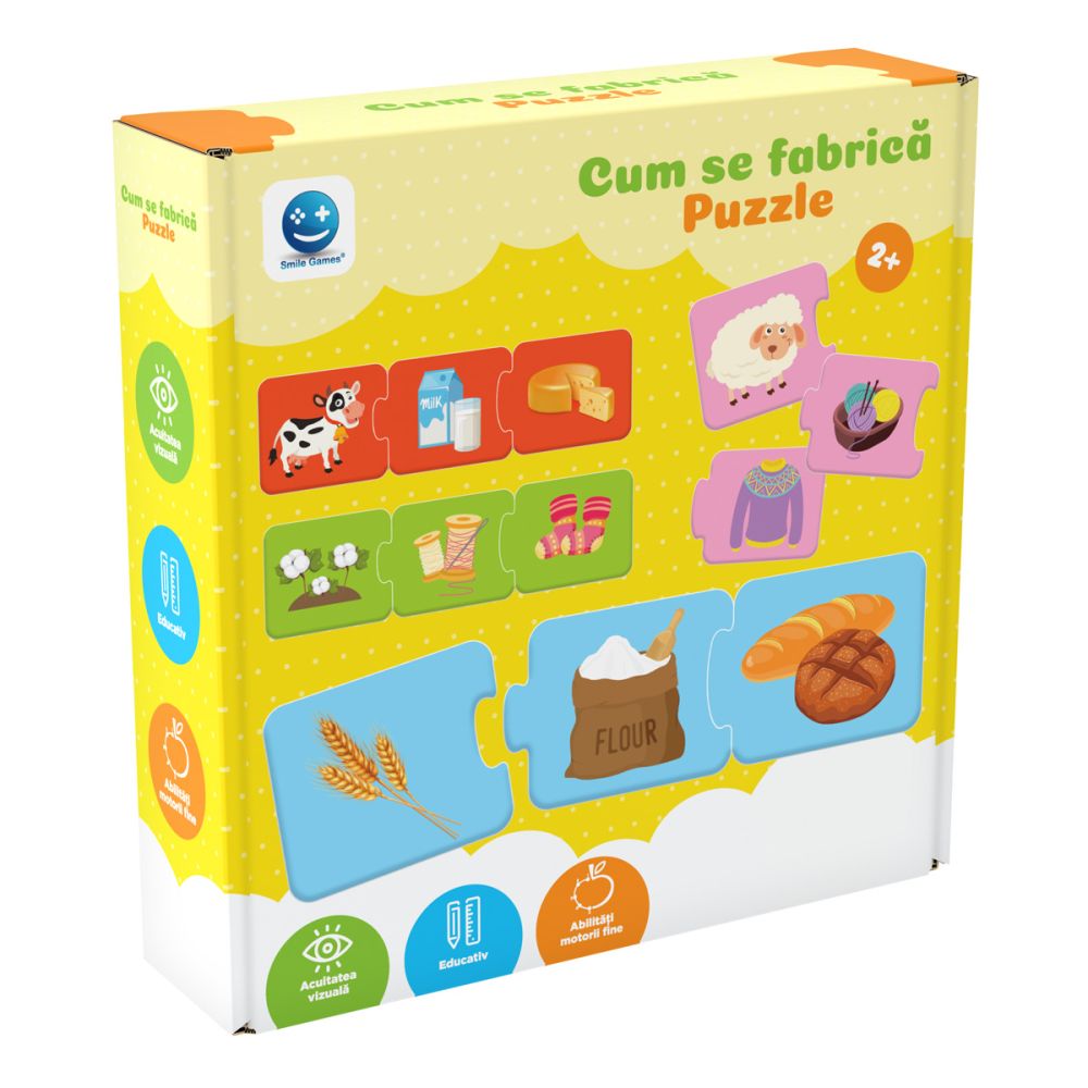 Puzzle educativ, Smile Games, Cum se fabrica, 30 piese