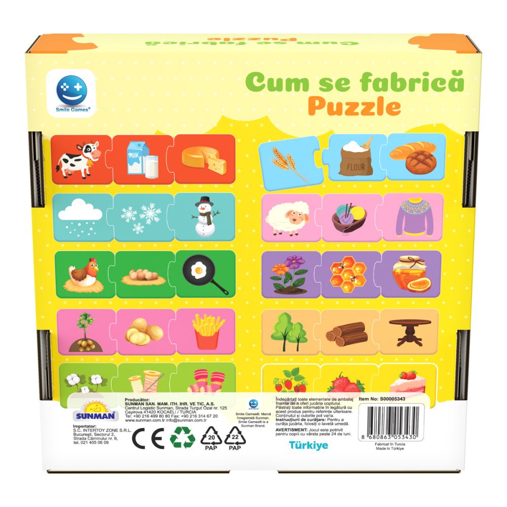 Puzzle educativ, Smile Games, Cum se fabrica, 30 piese