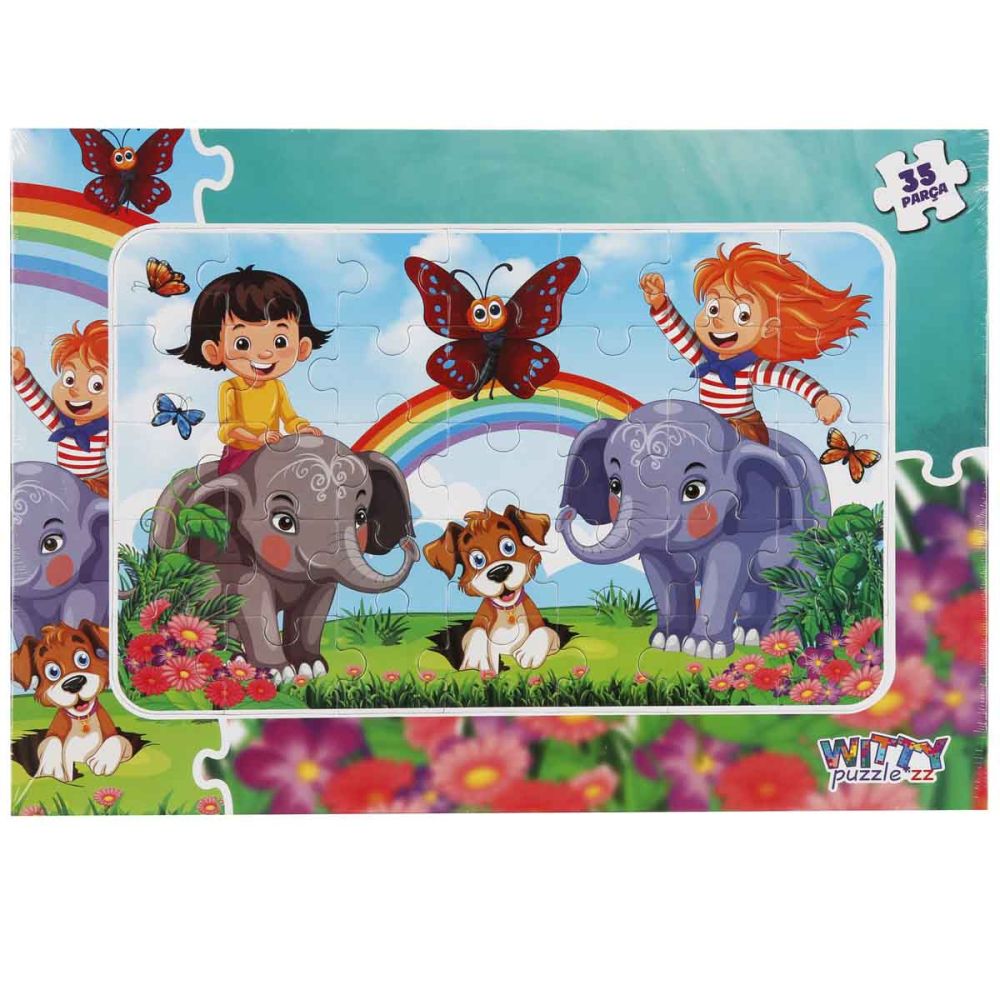 Puzzle Witty Puzzlezz, Jocul elefantilor, 35 piese