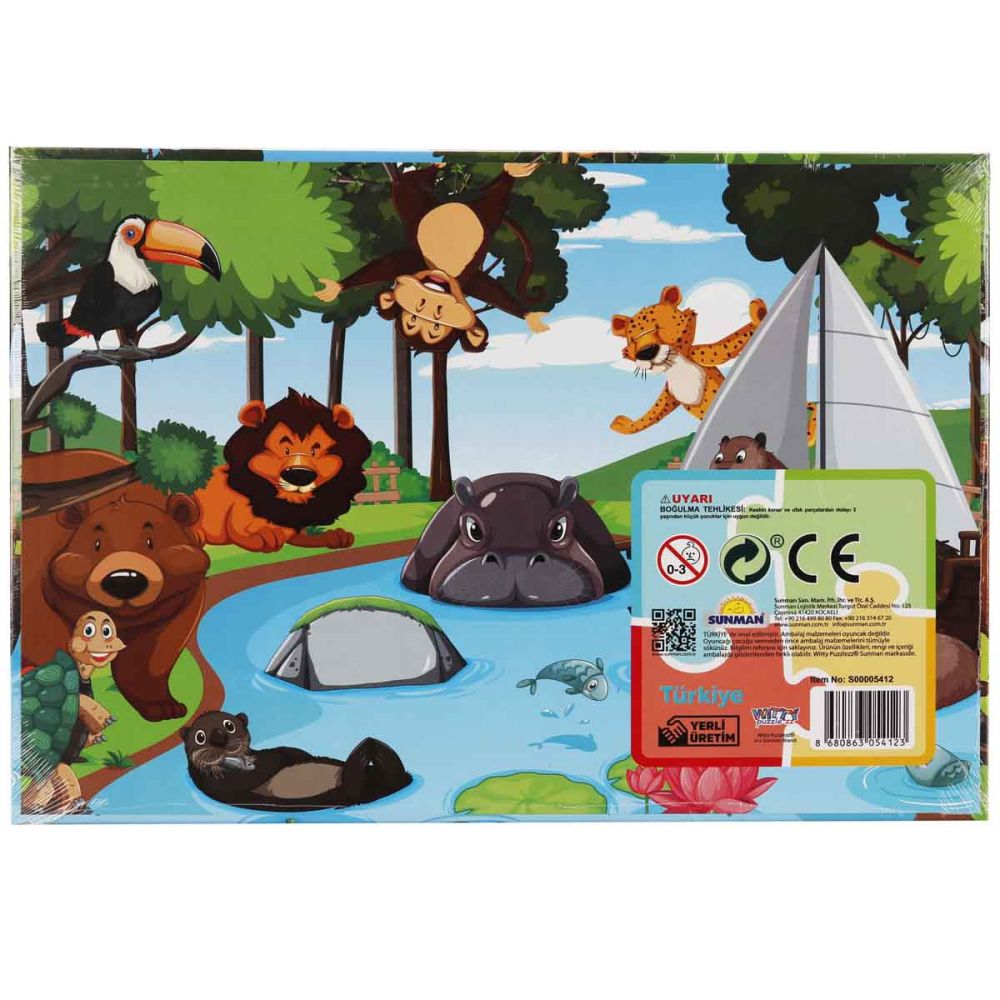 Puzzle Witty Puzzlezz, Animale in jurul iazului, 35 piese