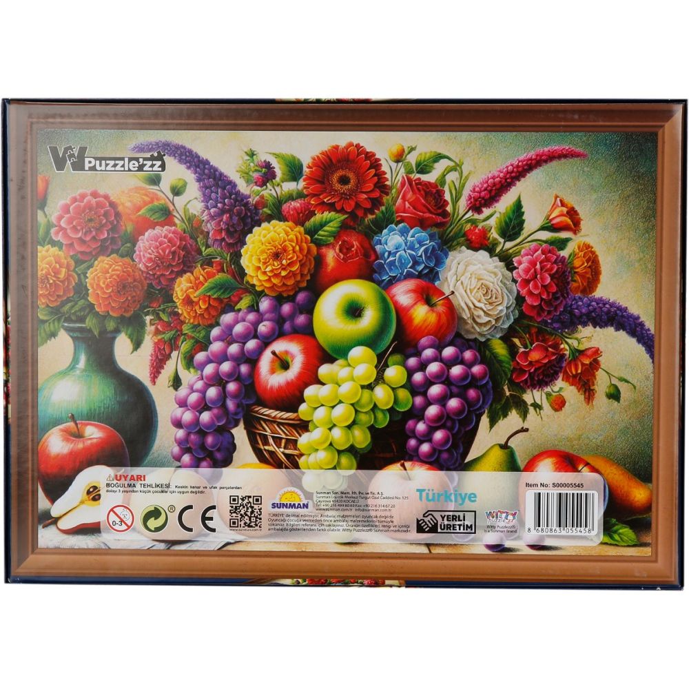 Puzzle Witty Puzzlezz, Decor cu fructe si flori, 250 piese