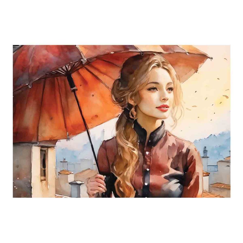 Puzzle Witty Puzzlezz, Fata cu umbrela, 250 piese
