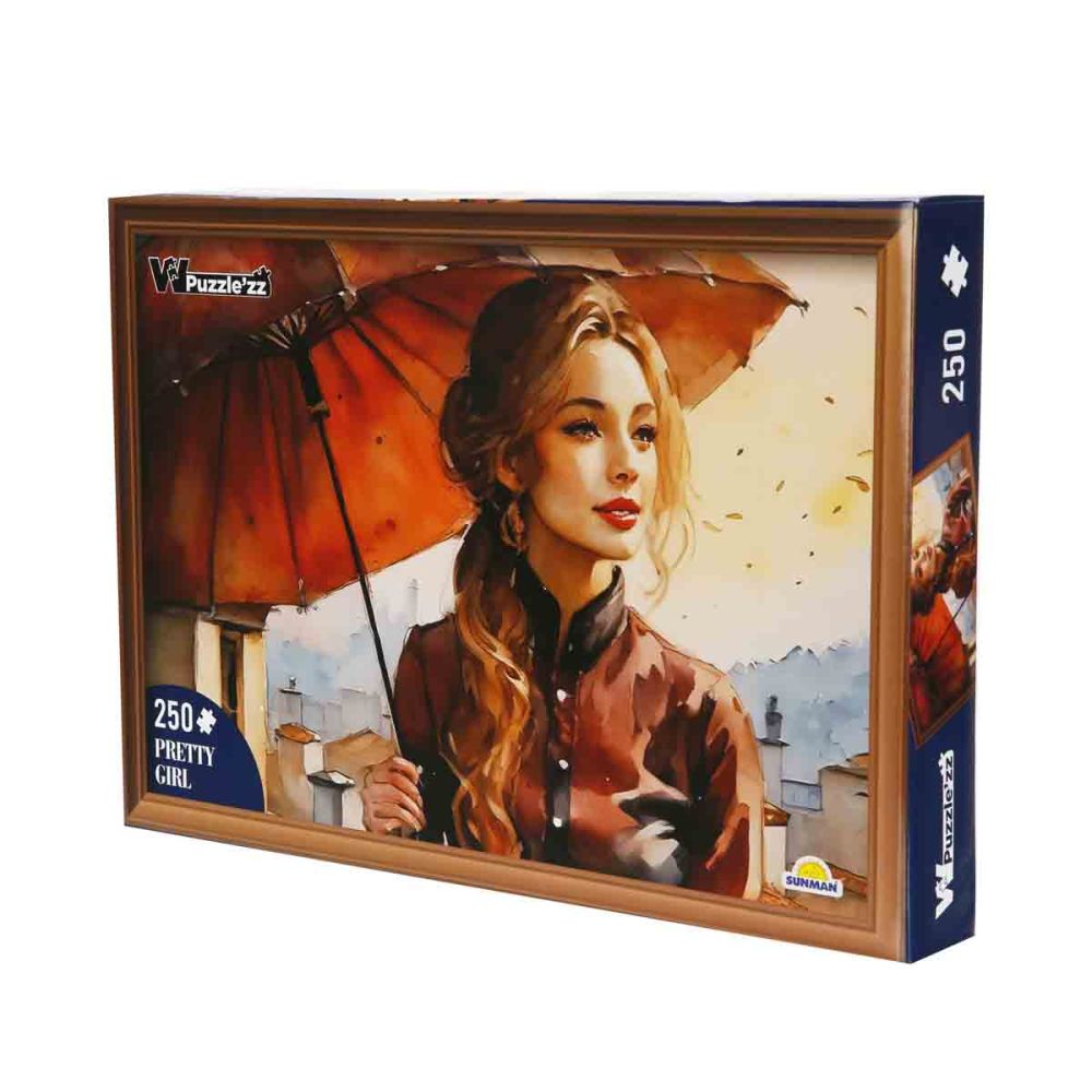 Puzzle Witty Puzzlezz, Fata cu umbrela, 250 piese