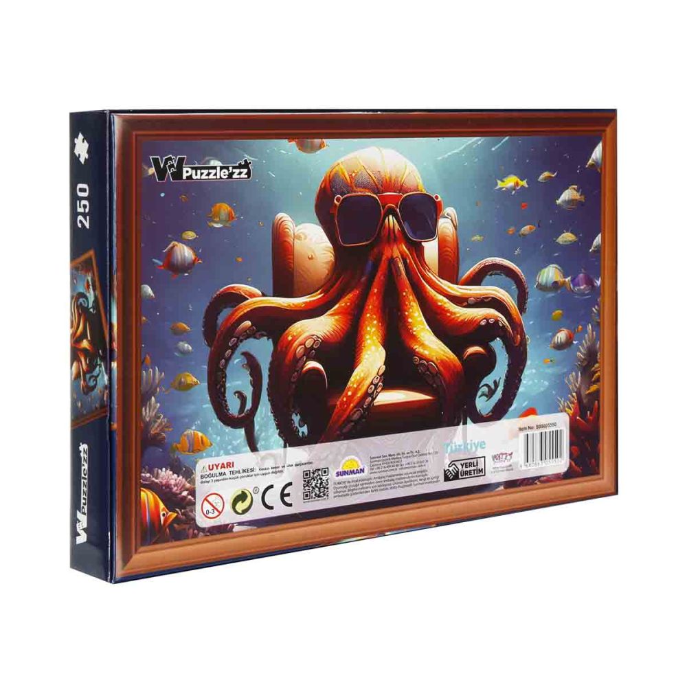 Puzzle Witty Puzzlezz, Caracatita cu ochelari, 250 piese