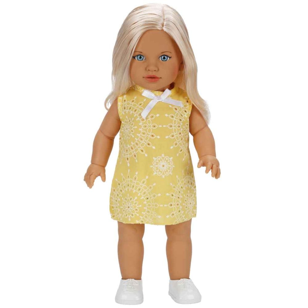 Papusa Tina in tinuta de sarbatoare si rochie casual, Dollz n More, 45 cm