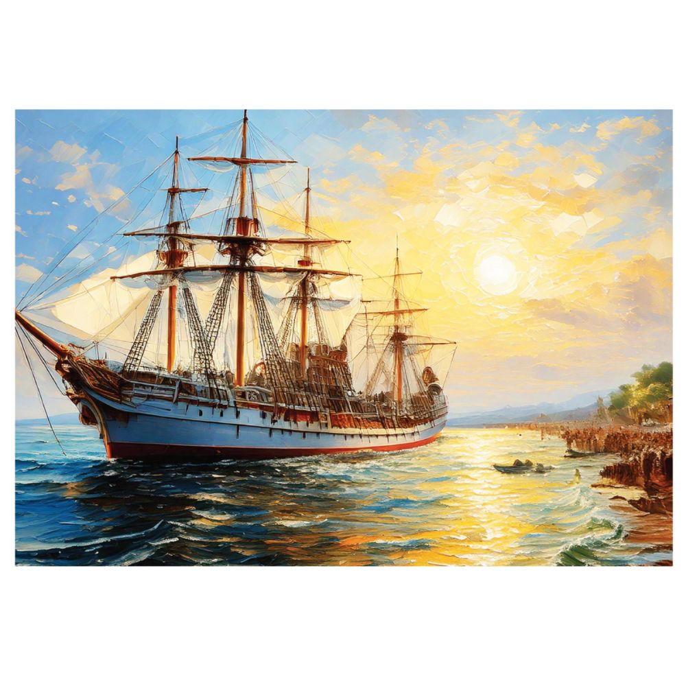 Puzzle Witty Puzzlezz, Vapor cu panze, 500 piese