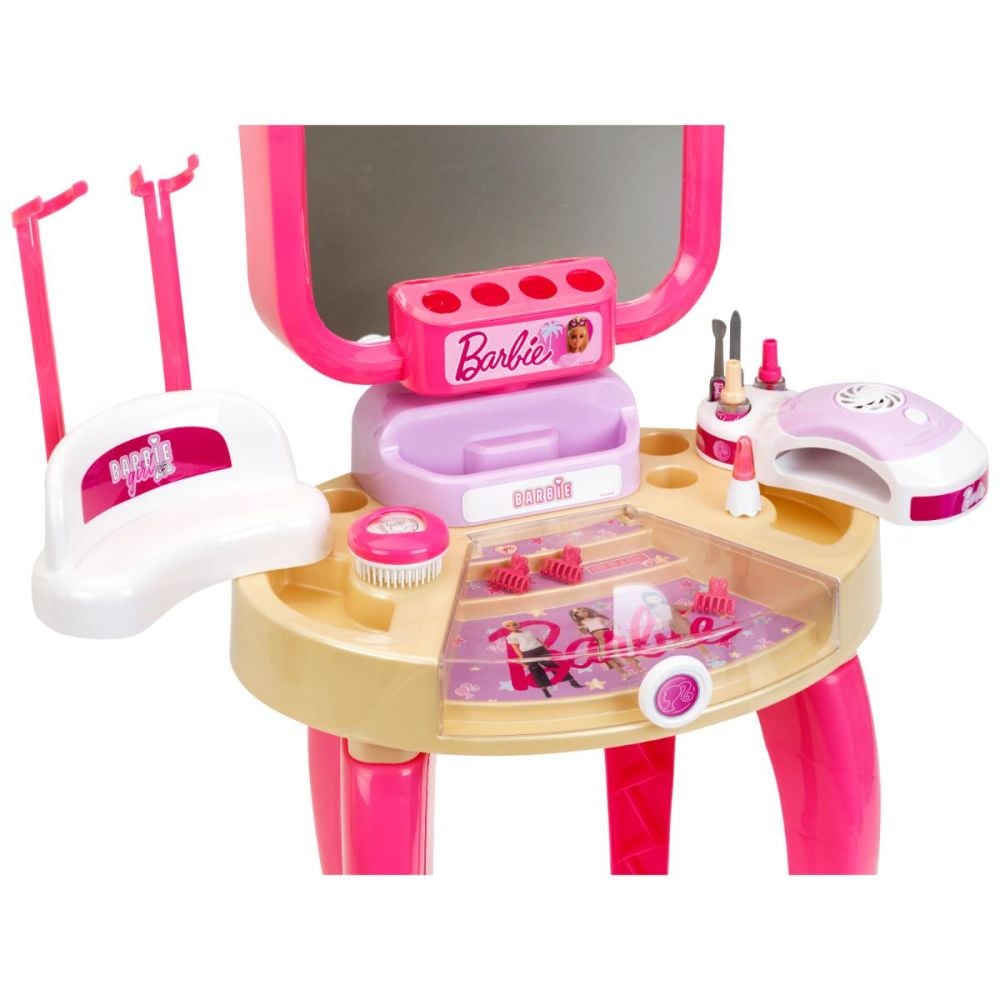 Set masuta de infrumusetare cu lumini, Barbie, Beauty Studio