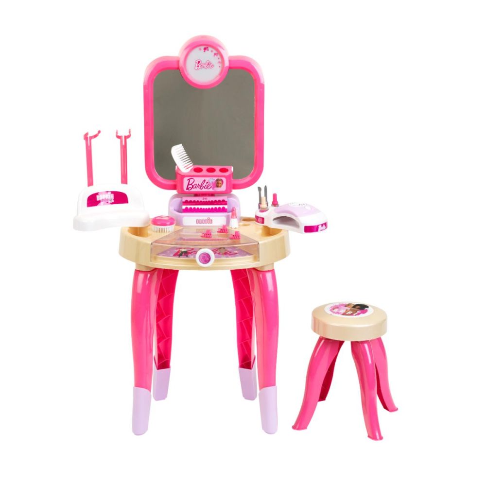 Set masuta de infrumusetare cu lumini, Barbie, Beauty Studio