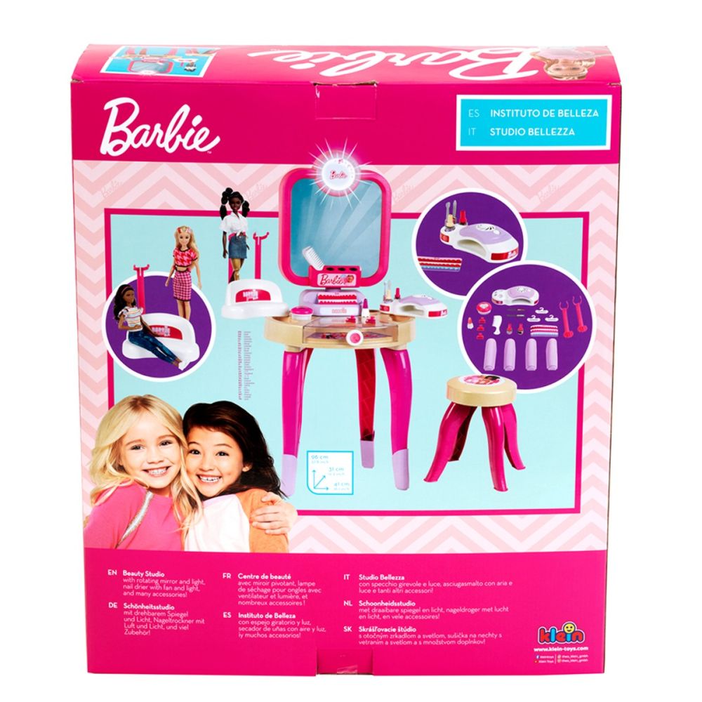 Set masuta de infrumusetare cu lumini, Barbie, Beauty Studio