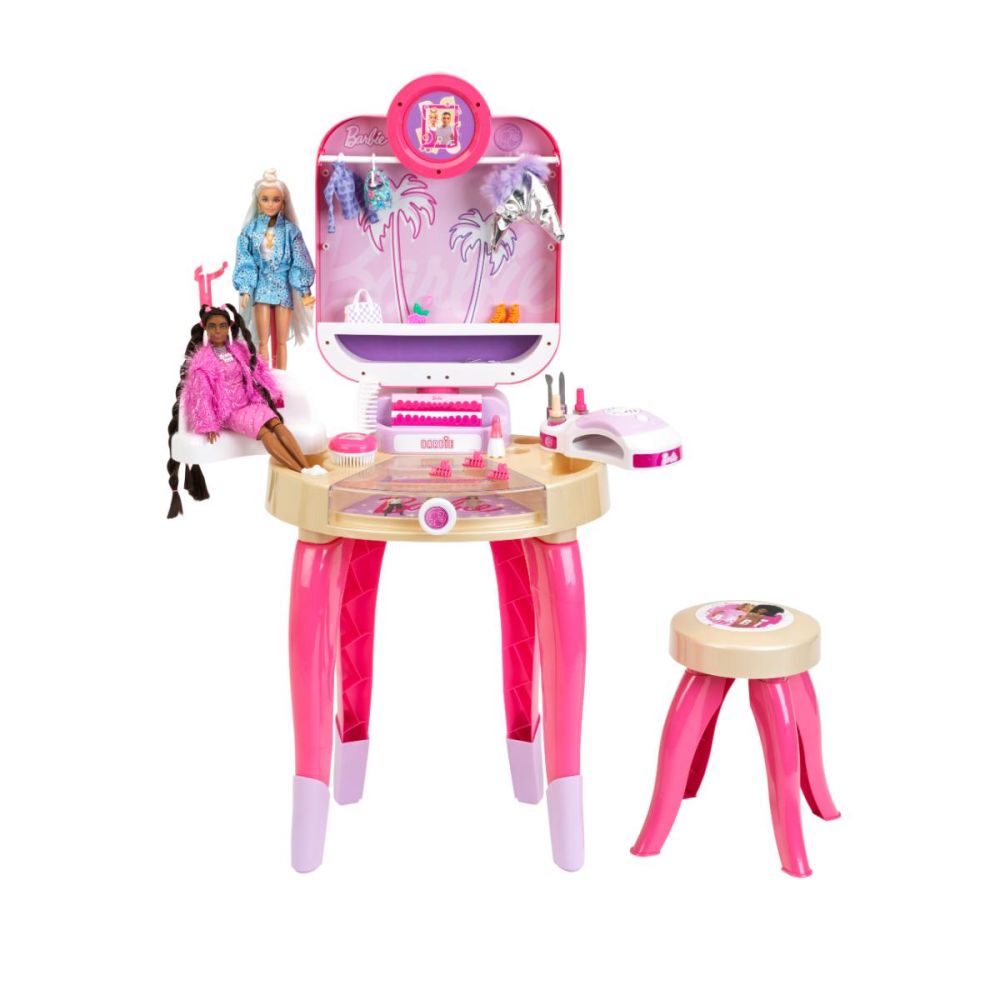 Set masuta de infrumusetare cu lumini, Barbie, Beauty Studio