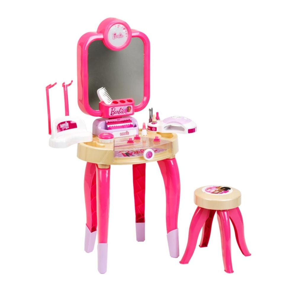 Set masuta de infrumusetare cu lumini, Barbie, Beauty Studio