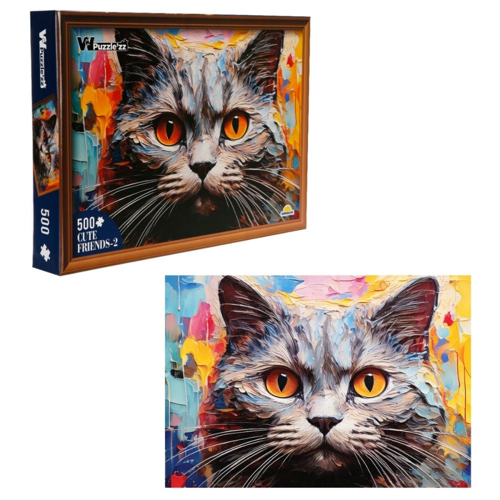 Puzzle Witty Puzzlezz, Pisica, 500 piese