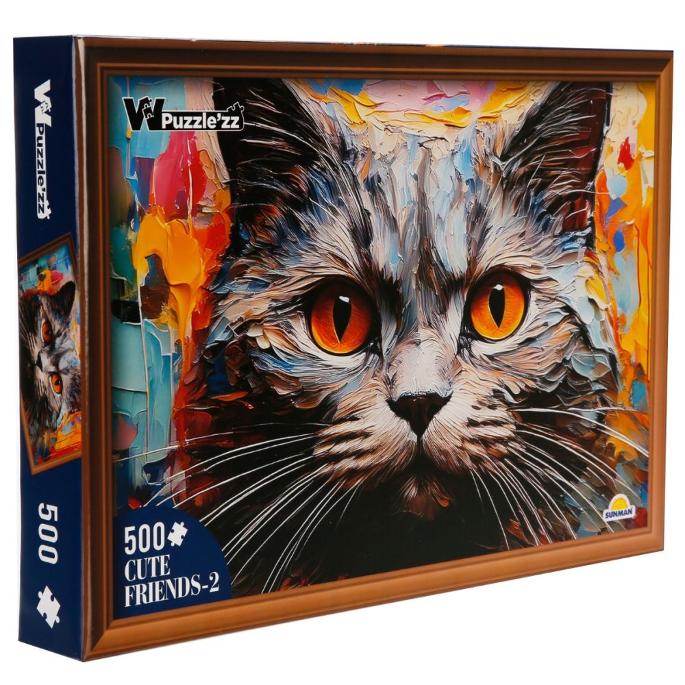 Puzzle Witty Puzzlezz, Pisica, 500 piese