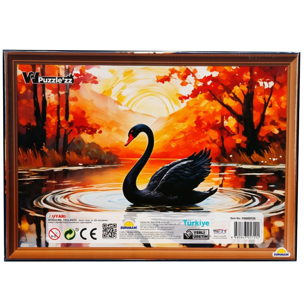 Puzzle Witty Puzzlezz, Lebada neagra, 500 piese