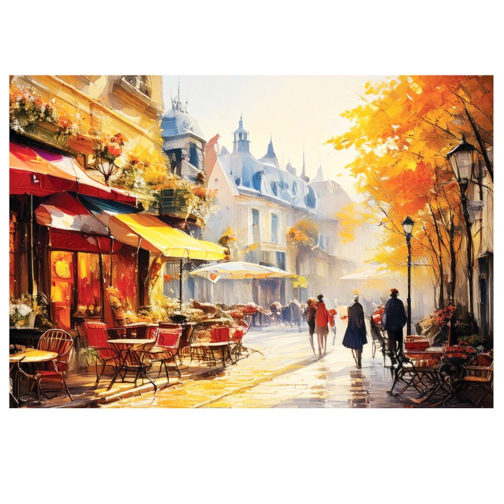 Puzzle Witty Puzzlezz, Strada cu cafenea, 500 piese