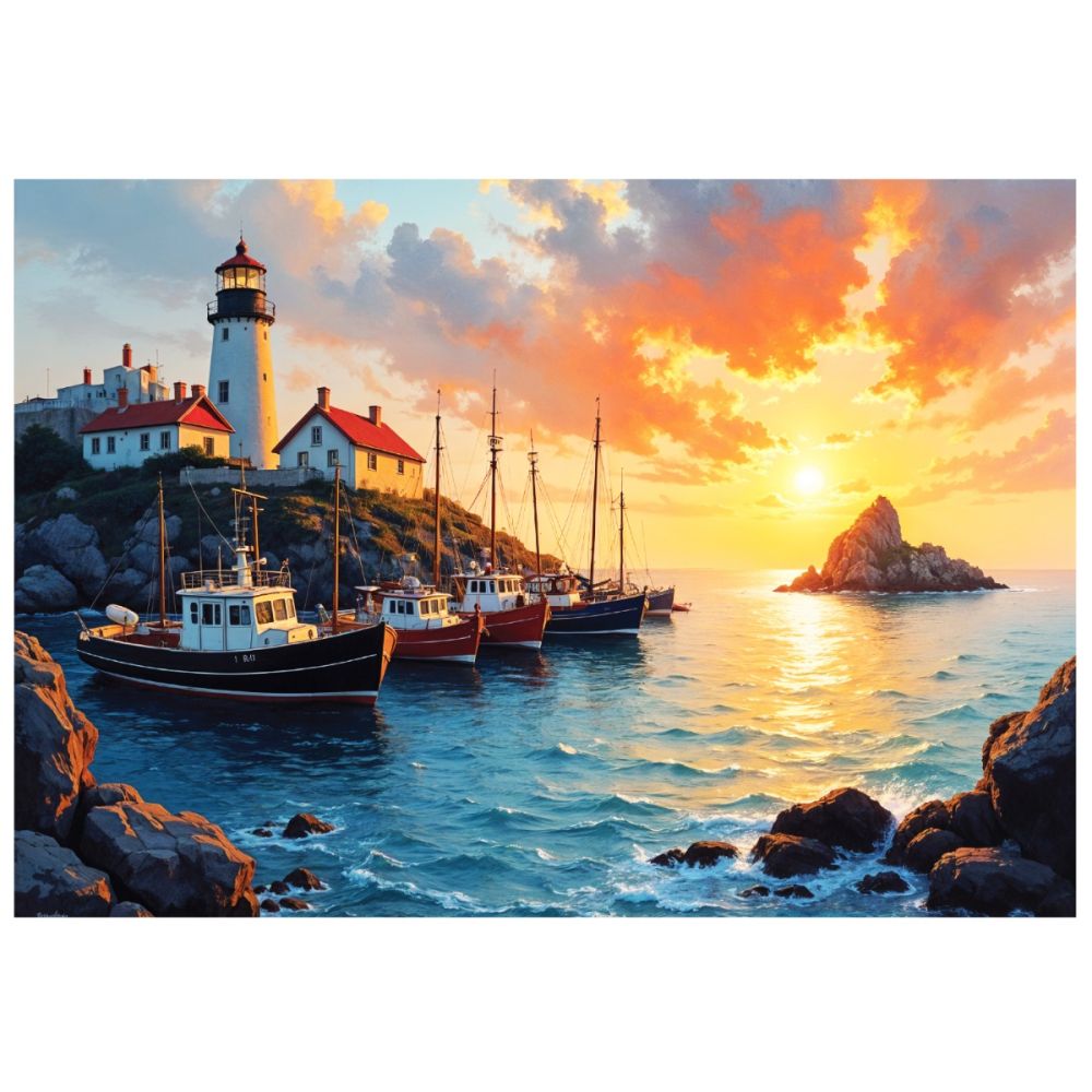 Puzzle Witty Puzzlezz, Sat pescaresc, 500 piese