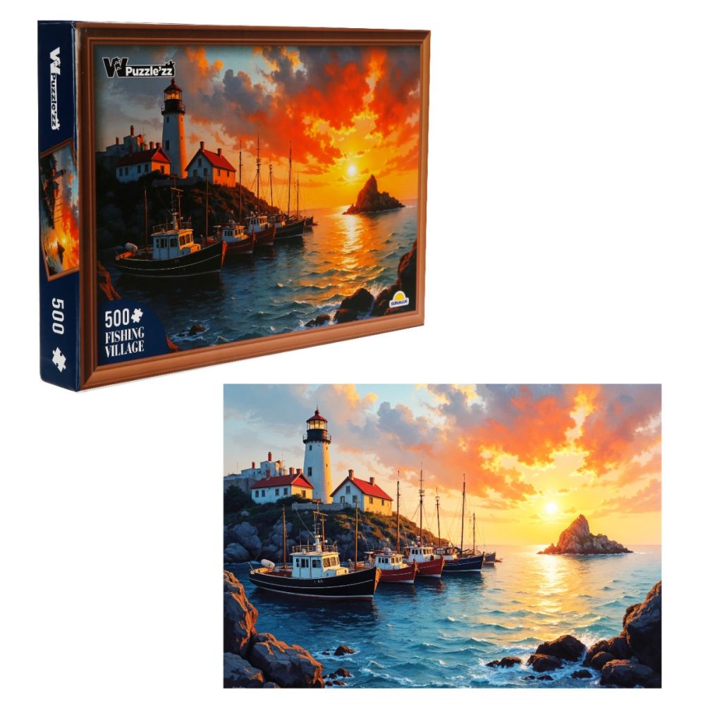 Puzzle Witty Puzzlezz, Sat pescaresc, 500 piese