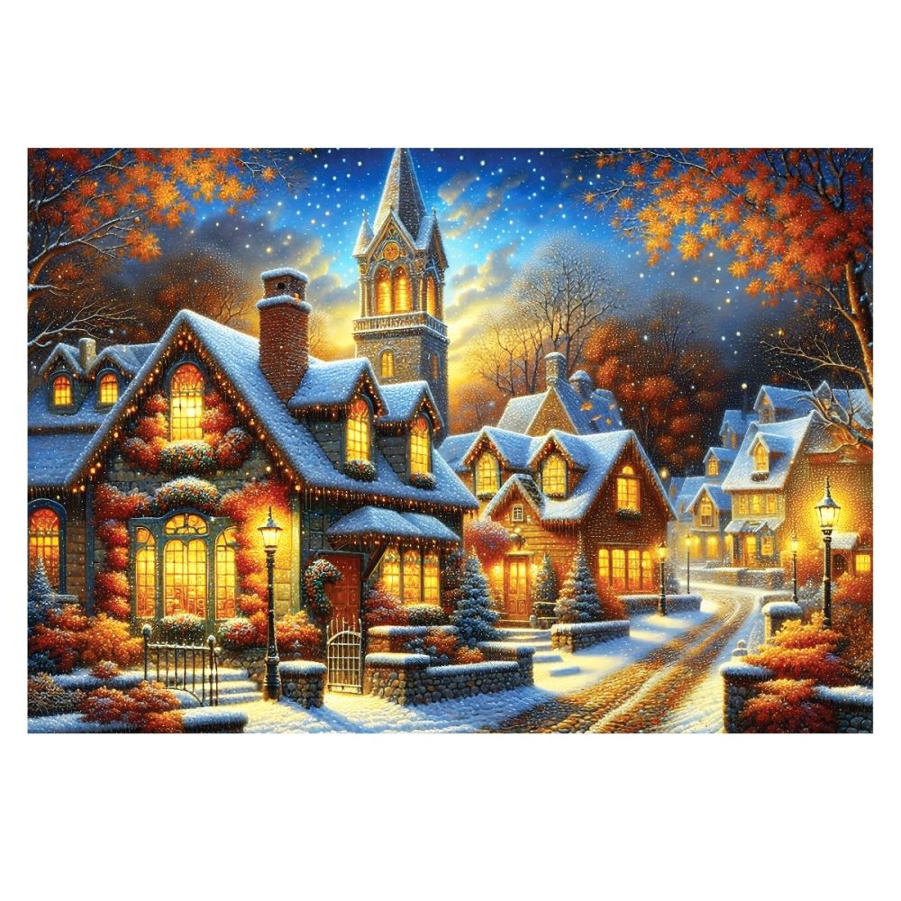 Puzzle Witty Puzzlezz, Scena de iarna, 500 piese