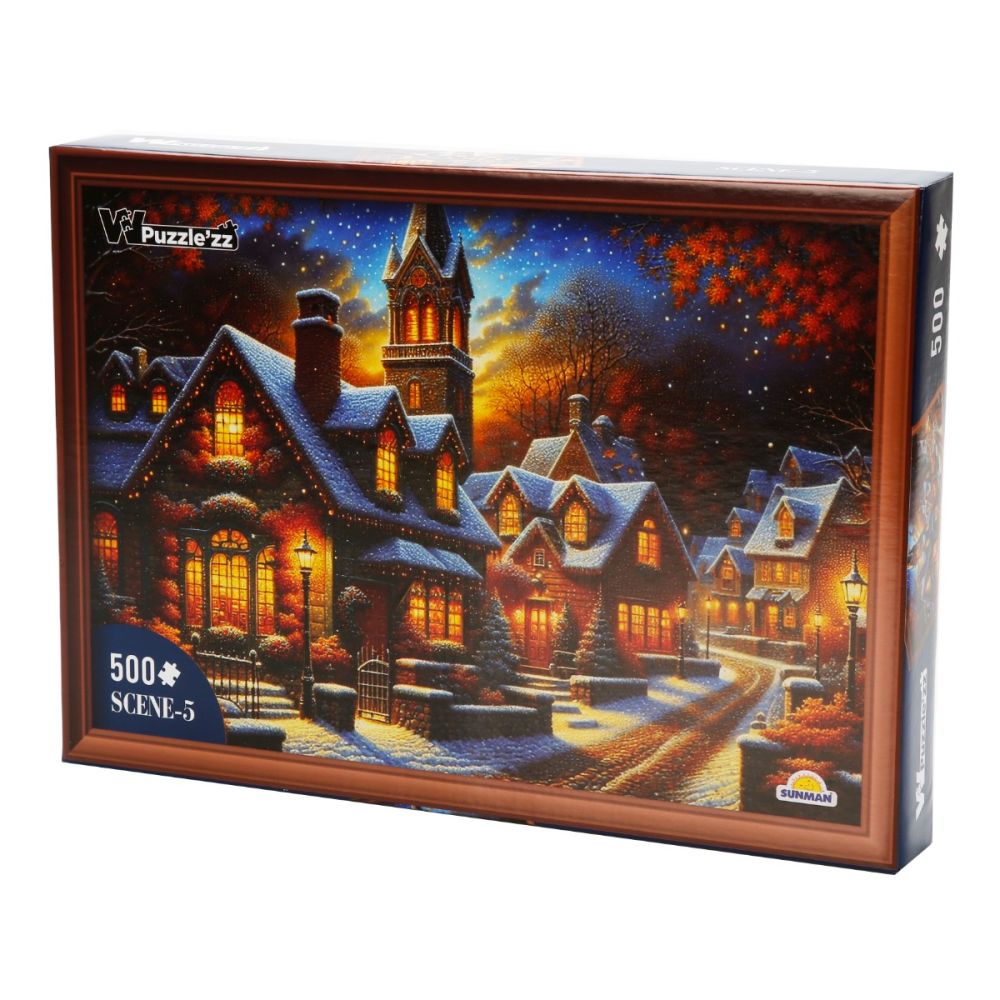 Puzzle Witty Puzzlezz, Scena de iarna, 500 piese