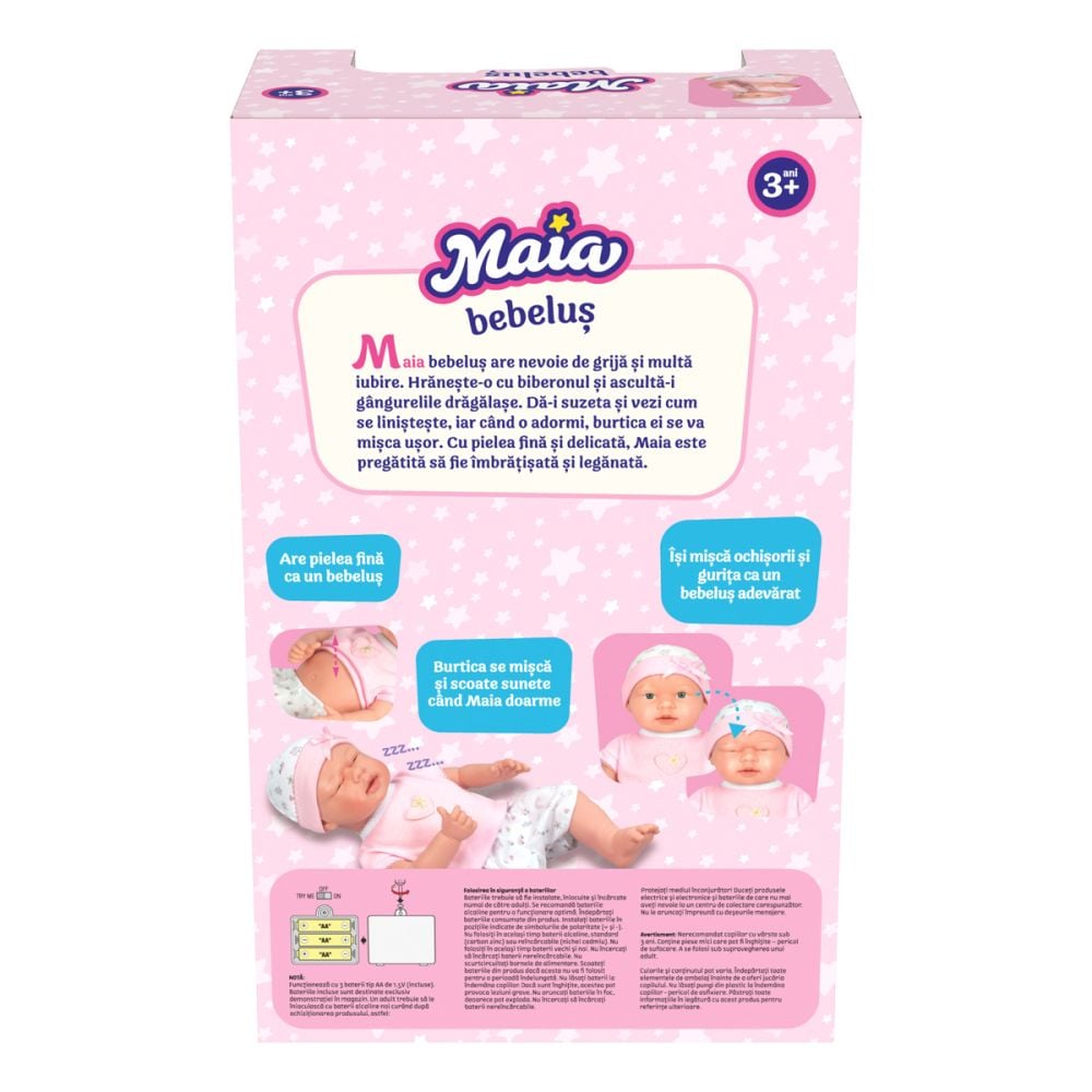 Papusa bebelus Maia cu degetelul in gurita