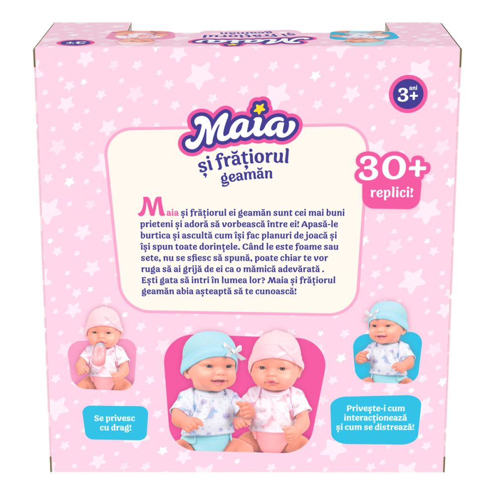 Set doua papusi bebelusi Maia si fratiorul geaman