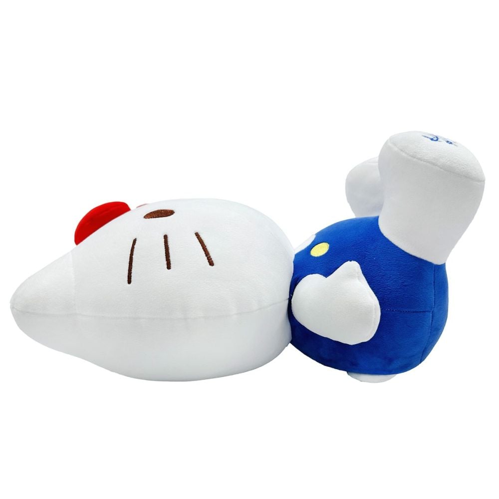 Jucarie de plus, Hello Kitty in salopeta albastra, 30 cm