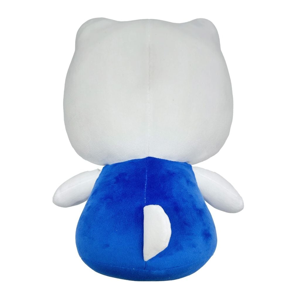 Jucarie de plus, Hello Kitty in salopeta albastra, 30 cm