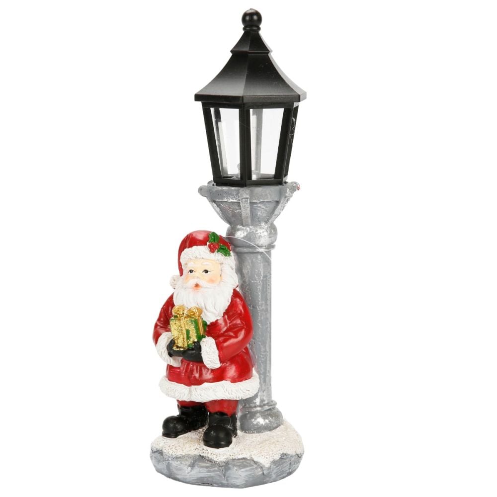 Figurina decorativa, Alska, Mos Craciun cu felinar