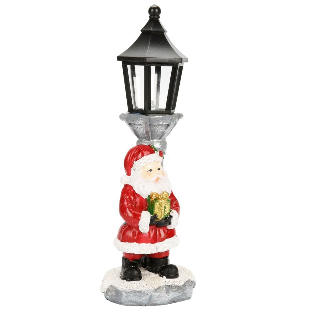 Figurina decorativa, Alska, Mos Craciun cu felinar