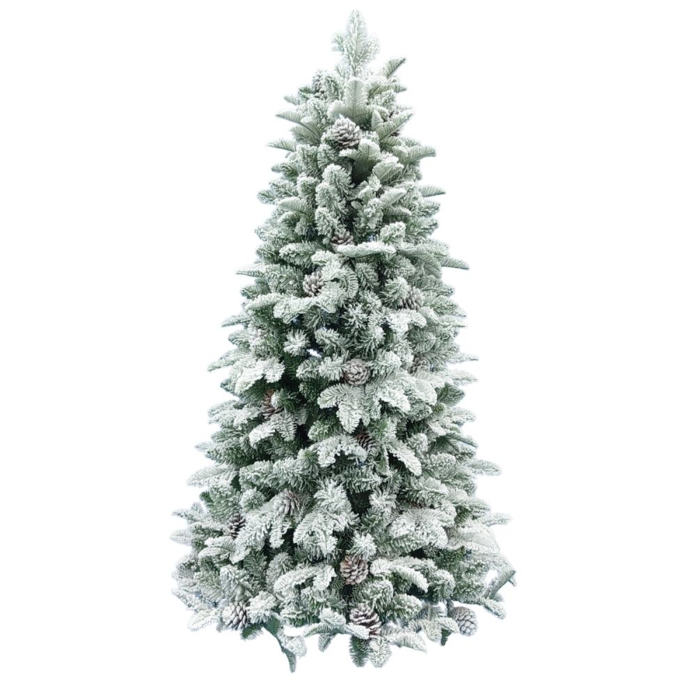 Brad artificial cu zapada si conuri, Alska, 150 cm