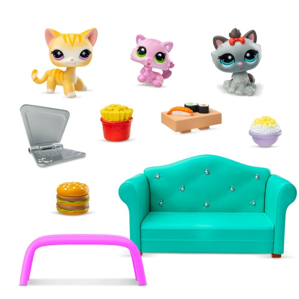 Set 3 figurine, Littlest Pet Shop, Diner Dash