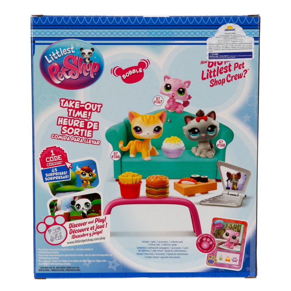 Set 3 figurine, Littlest Pet Shop, Diner Dash