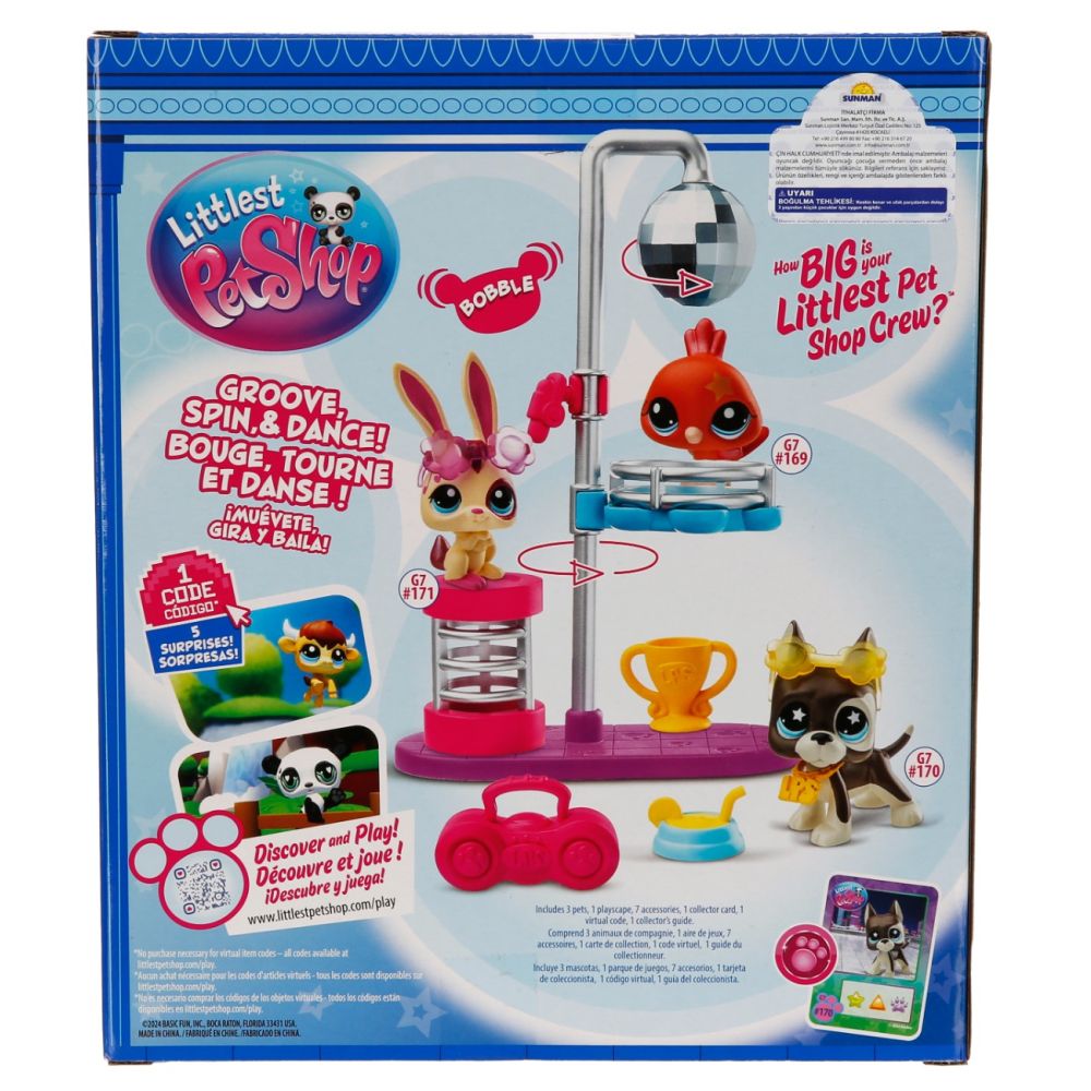 Set 3 figurine, Littlest Pet Shop, Disco Nights