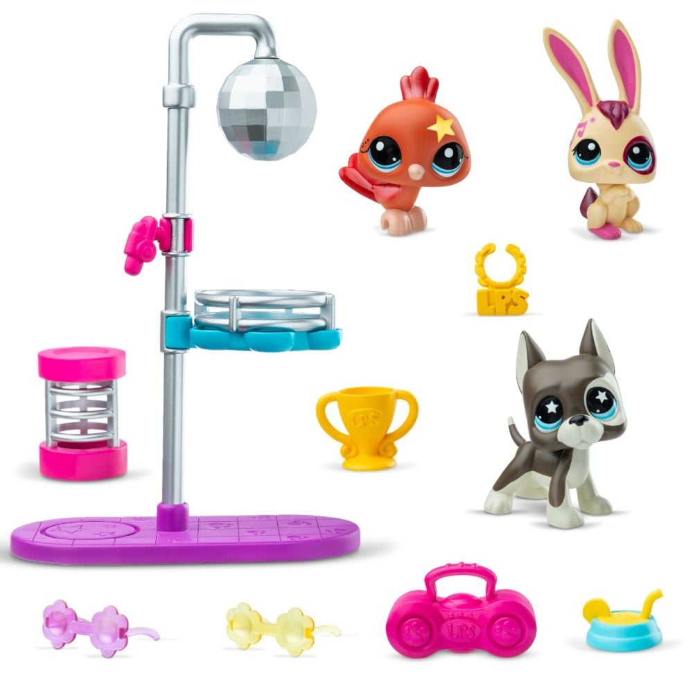 Set 3 figurine, Littlest Pet Shop, Disco Nights