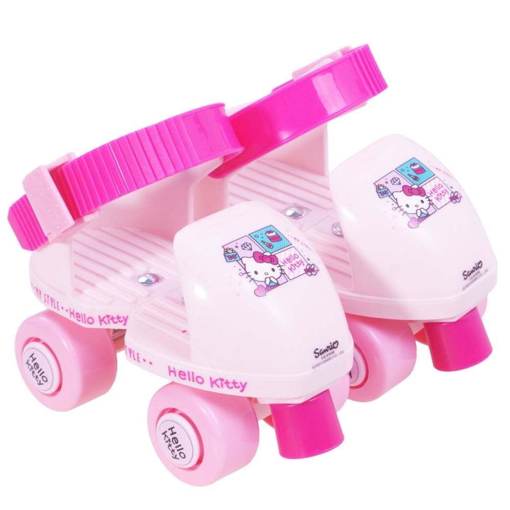 Set patine cu rotile si protectii, Rising Sports, Hello Kitty, Marime 25-31, Roz