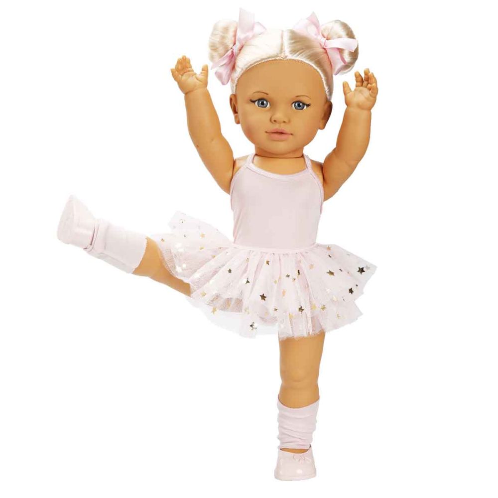Papusa Dollz And More, Tina balerina, Roz deschis, 45 cm