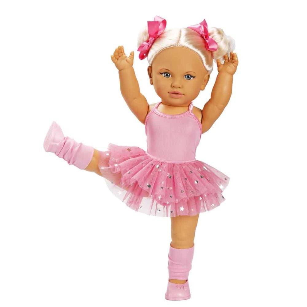 Papusa Dollz And More, Tina balerina, Roz inchis, 45 cm
