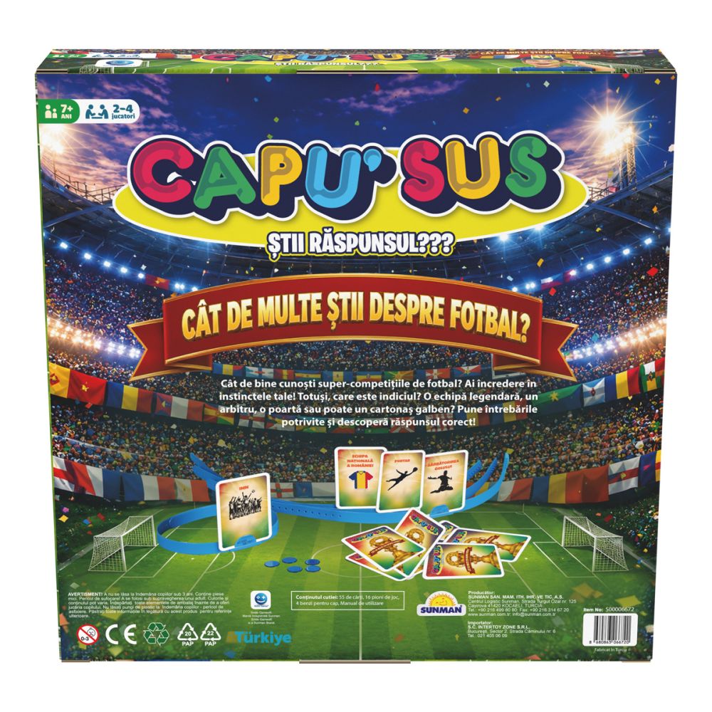 Joc de societate, Smile Games, Capu' Sus Junior, Cat de multe stii despre fotbal?