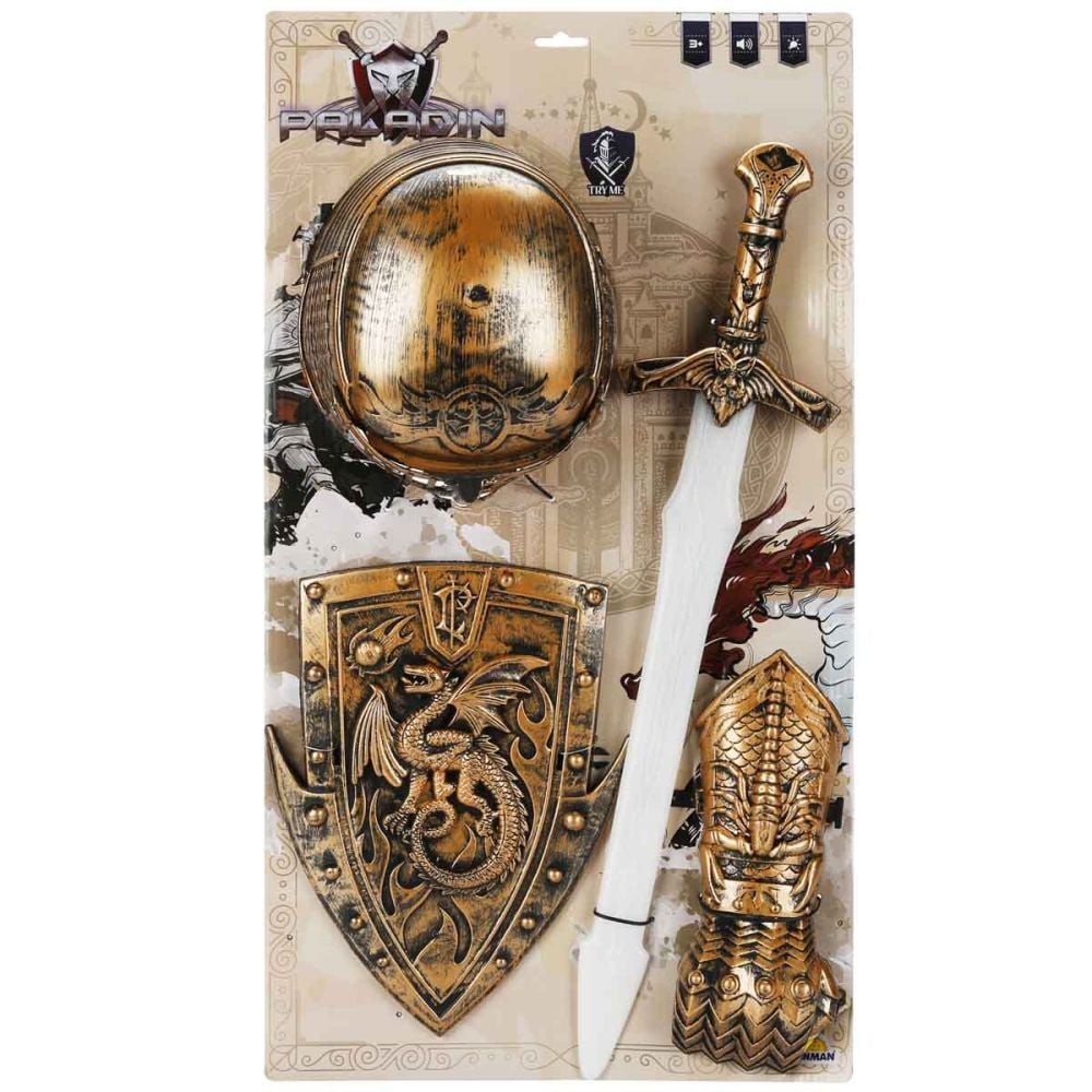 Set pentru cavaleri cu lumini si sunete, Paladin, Scut 