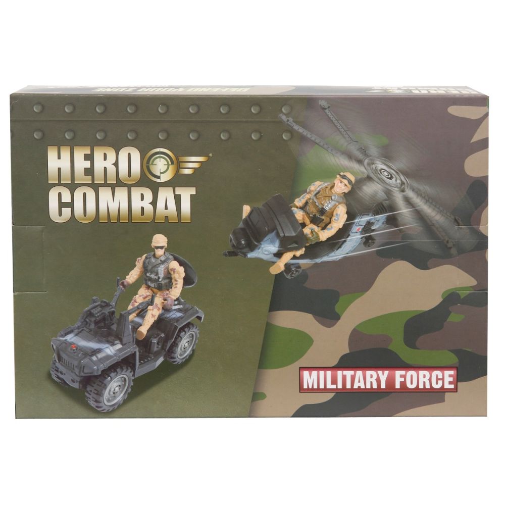 Set elicopter militar cu figurina, Hero Combat