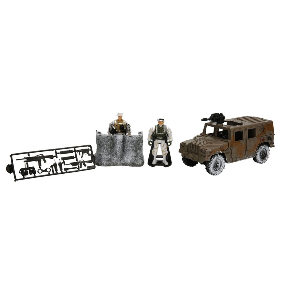 Set vehicul de iarna cu figurine, Hero Combat, Jeep