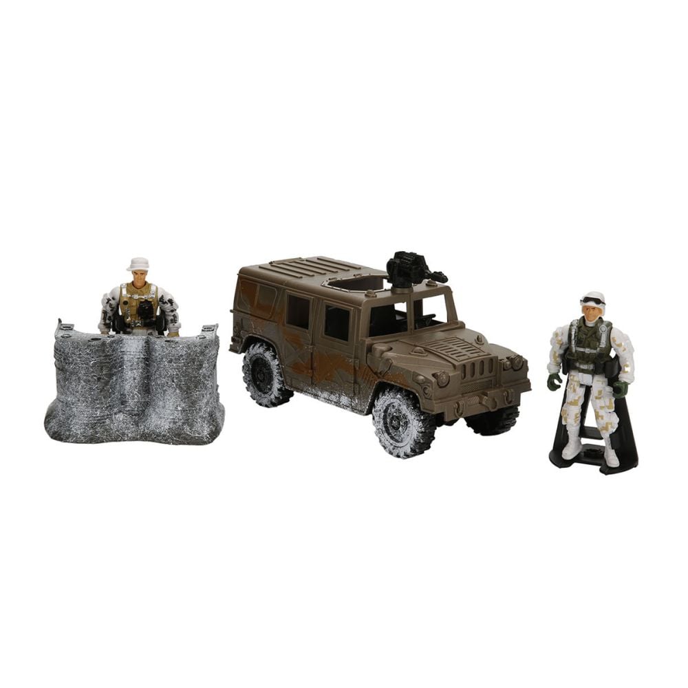 Set vehicul de iarna cu figurine, Hero Combat, Jeep