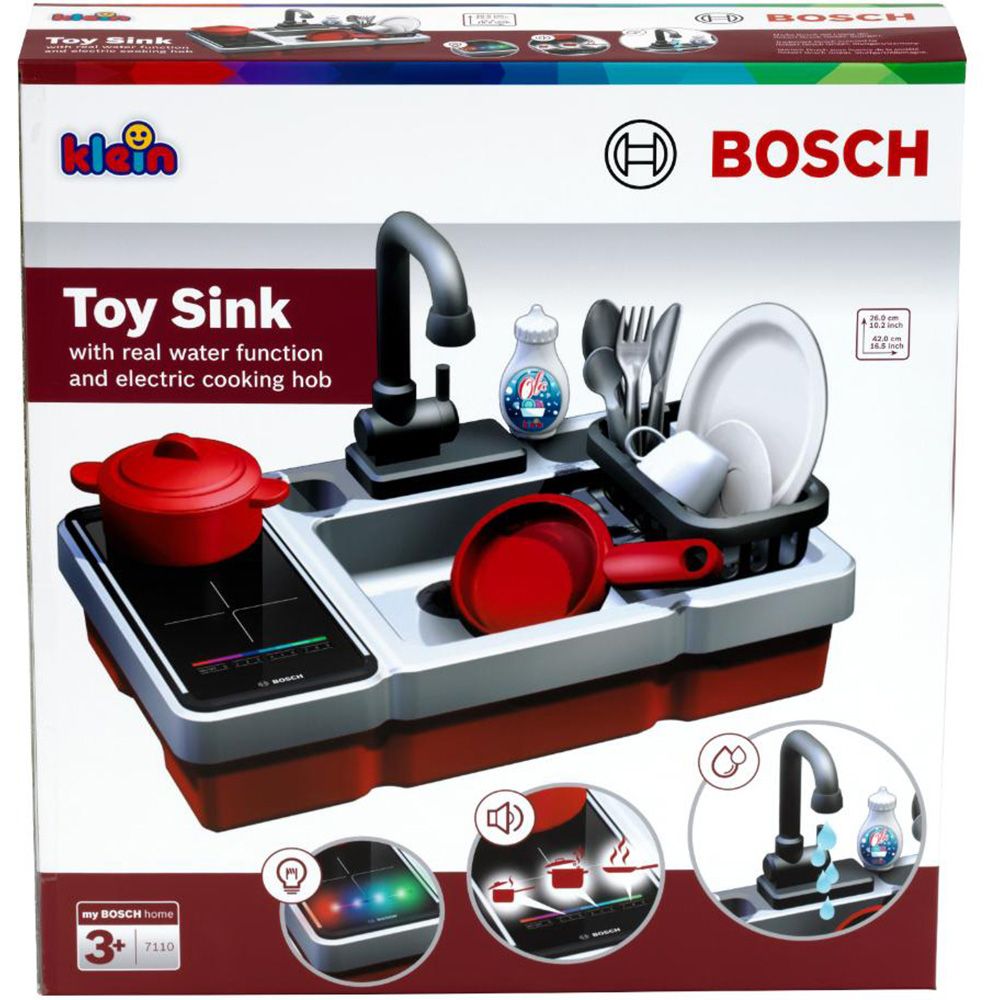 Set chiuveta cu functie de apa si plita, de jucarie, Bosch