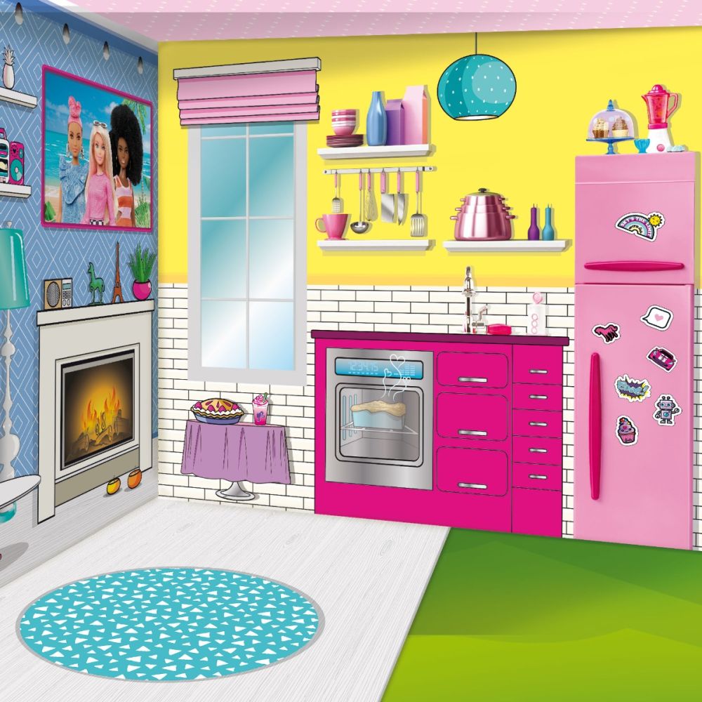 Set de joaca cu papusa, Lisciani, Casa de vara a lui Barbie