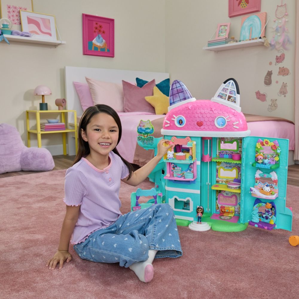 Set de joaca, Gabbys Dollhouse, Casuta interactiva Meow-mazing