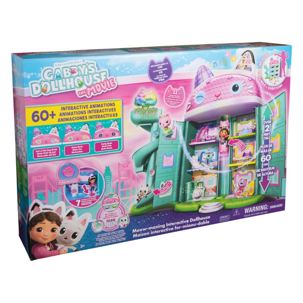 Set de joaca, Gabbys Dollhouse, Casuta interactiva Meow-mazing, 6074339