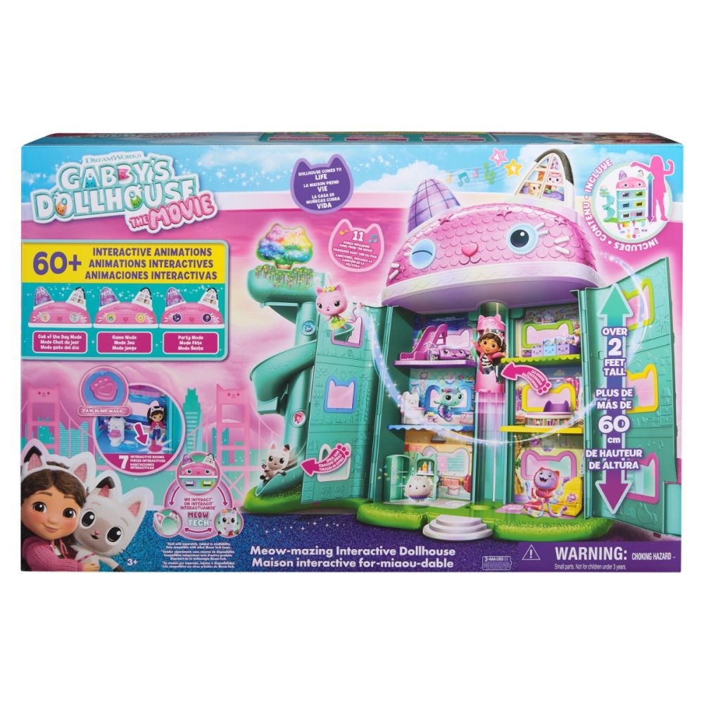 Set de joaca, Gabbys Dollhouse, Casuta interactiva Meow-mazing